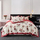 GobekUsa Egyptian Cotton Bedding Set Queen King Ru Double Size Print Bed Linens