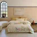 GobekUsa 100S Egyptian Cotton Embroidery Bed Linens Set for Queen King Euro Size