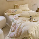 GobekUsa 100S Egyptian Cotton Embroidery Bed Linens Set for Queen King Euro Size