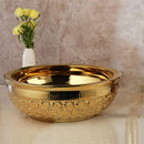 GobekUsa Golden Ceramic Washbasin and Brass Mixer Faucet Set