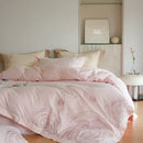GobekUsa Brushed Volcanic Fleece Cotton Duvet Cover Set with Embroidered Details
