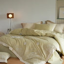 GobekUsa Brushed Volcanic Fleece Cotton Duvet Cover Set with Embroidered Details