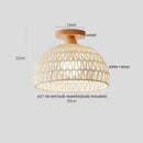 GobekUsa Glass LED Ceiling Lamp Copper Walnut Modern Living Room Lighting Fixtures