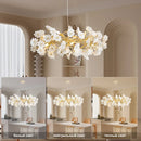 GobekUsa Floral French White Ceramic Chandelier - Romantic Home Décor