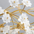 GobekUsa Floral French White Ceramic Chandelier - Romantic Home Décor
