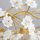 GobekUsa Floral French White Ceramic Chandelier - Romantic Home Décor