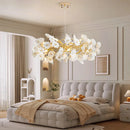 GobekUsa Floral French White Ceramic Chandelier - Romantic Home Décor