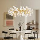GobekUsa Floral French White Ceramic Chandelier - Romantic Home Décor