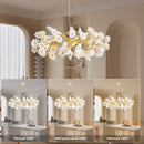 GobekUsa Floral French White Ceramic Chandelier - Romantic Home Décor