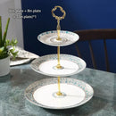 GobekUsa Bone China Fruit Plates Set Cake Stand Buffet Snack Dishes Elegant Tableware Decor