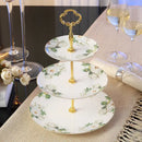 GobekUsa Bone China Fruit Plates Set Cake Stand Buffet Snack Dishes Elegant Tableware Decor