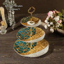 GobekUsa Bone China Fruit Plates Set Cake Stand Buffet Snack Dishes Elegant Tableware Decor