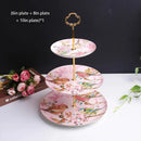 GobekUsa Bone China Fruit Plates Set Cake Stand Buffet Snack Dishes Elegant Tableware Decor