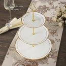 GobekUsa Bone China Fruit Plates Set Cake Stand Buffet Snack Dishes Elegant Tableware Decor