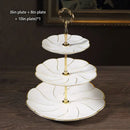 GobekUsa Bone China Fruit Plates Set Cake Stand Buffet Snack Dishes Elegant Tableware Decor