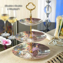 GobekUsa Bone China Fruit Plates Set Cake Stand Buffet Snack Dishes Elegant Tableware Decor