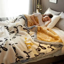GobekUsa Cozy Flocked Raschel Blanket | Soft & Warm Double-Sided Winter Bedding