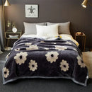 GobekUsa Cozy Flocked Raschel Blanket | Soft & Warm Double-Sided Winter Bedding