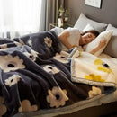 GobekUsa Cozy Flocked Raschel Blanket | Soft & Warm Double-Sided Winter Bedding