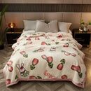 GobekUsa Cozy Flocked Raschel Blanket | Soft & Warm Double-Sided Winter Bedding