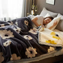 GobekUsa Cozy Flocked Raschel Blanket | Soft & Warm Double-Sided Winter Bedding