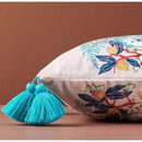 GobekUsa Handmade Lumbar Pillow Case Lion Dog Floral Decorative Cover
