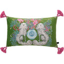 GobekUsa Handmade Lumbar Pillow Case Lion Dog Floral Decorative Cover