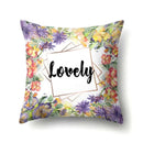 Floral green tropical leaves pillow cover bedroom seasonal decor by Decorbites