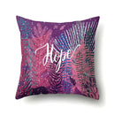 Floral green tropical leaves pillow cover bedroom seasonal decor by Decorbites