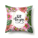 Floral green tropical leaves pillow cover bedroom seasonal decor by Decorbites