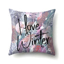Floral green tropical leaves pillow cover bedroom seasonal decor by Decorbites