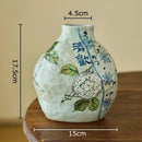 GobekUsa Ceramic Vase with Artificial Flowers - Room Aesthetic Decor