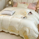 GobekUsa Embroidered Egyptian Cotton Bedding Set for King Queen RU Bed Linens