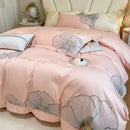 GobekUsa Embroidered Egyptian Cotton Bedding Set for King Queen RU Bed Linens