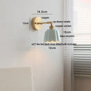 GobekUsa Copper Wall Light Fixture Bedroom Bedside Sconce White Ceramic Lamp