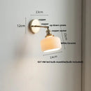 GobekUsa Copper Wall Light Fixture Bedroom Bedside Sconce White Ceramic Lamp
