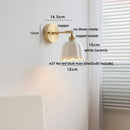 GobekUsa Copper Wall Light Fixture Bedroom Bedside Sconce White Ceramic Lamp