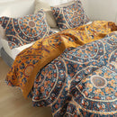 GobekUsa Cotton Picnic Blanket/Bedspread - Double Bed 150 Flowers Blue, High Quality Pillowcases