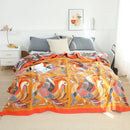 GobekUsa Cotton Summer Throw Blanket – Breathable & Soft Nordic Quilt