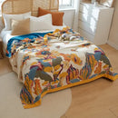 GobekUsa Cotton Summer Throw Blanket – Breathable & Soft Nordic Quilt