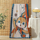 Floral orange & pink cotton gauze adult bath towels bedroom decor by Decorbites