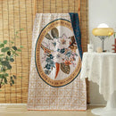 Floral orange & pink cotton gauze adult bath towels bedroom decor by Decorbites