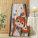 Floral orange & pink cotton gauze adult bath towels bedroom decor by Decorbites