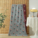 Floral orange & pink cotton gauze adult bath towels bedroom decor by Decorbites