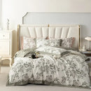 GobekUsa 100s Egyptian Cotton Bedding Set: Queen King RU Print Sheet Pillowcase Quilt Cover