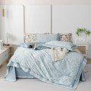 GobekUsa 100s Egyptian Cotton Bedding Set: Queen King RU Print Sheet Pillowcase Quilt Cover