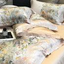 GobekUsa Flowers Plant Print Bedding Set: Luxe Lyocell Cotton Soft Silky Cool Duvet Cover Set