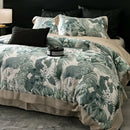 GobekUsa Flowers Plant Print Bedding Set: Luxe Lyocell Cotton Soft Silky Cool Duvet Cover Set