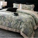 GobekUsa Flowers Plant Print Bedding Set: Luxe Lyocell Cotton Soft Silky Cool Duvet Cover Set