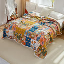 GobekUsa Breathable Cotton Gauze Sofa Cover - Fresh Flowers Design